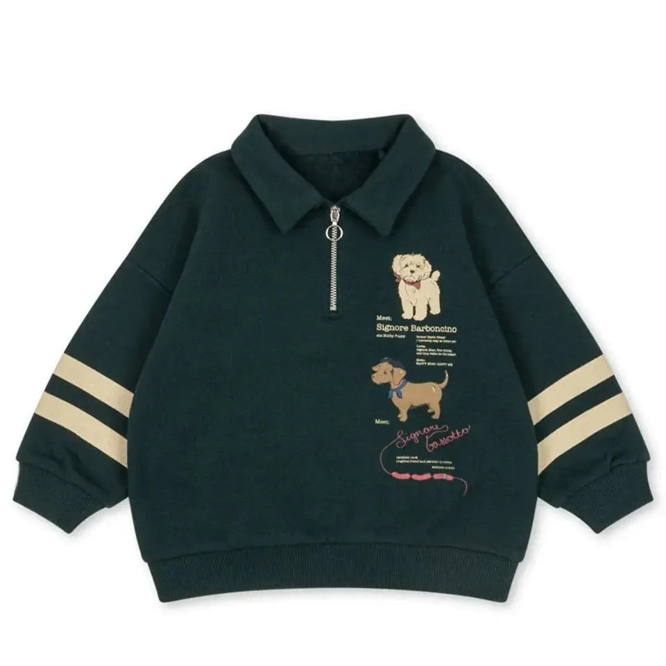 Sweat à capuche mère enfants 2025 nouveau automne hiver bébé garçons filles dessin animé t-shirts sweats à capuche pantalons vêtements pour enfants coréens - Boutique Mélange Parfait