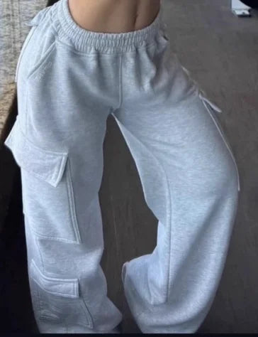 Pantalon Femme printemps été poche polyvalent déplacements décontracté personnalité Pantalon femmes droit décontracté couleur unie Pantalon Boutique Mélange Parfait
