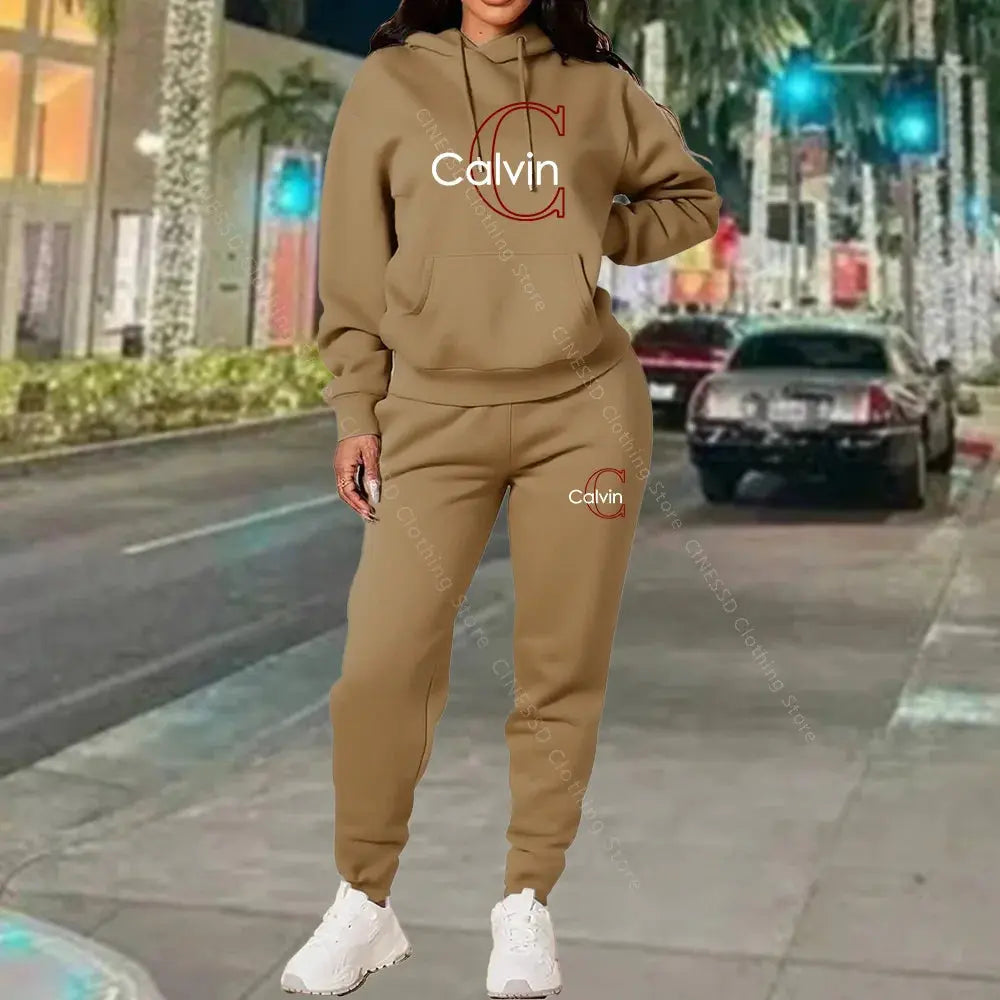 Ensemble de vêtements pour femmes, sweat-shirt et pantalon de survêtement, tenue complète, printemps automne, coupe ample, élégant, tendance, vêtements de créateur, ensemble pour femmes Boutique Mélange Parfait