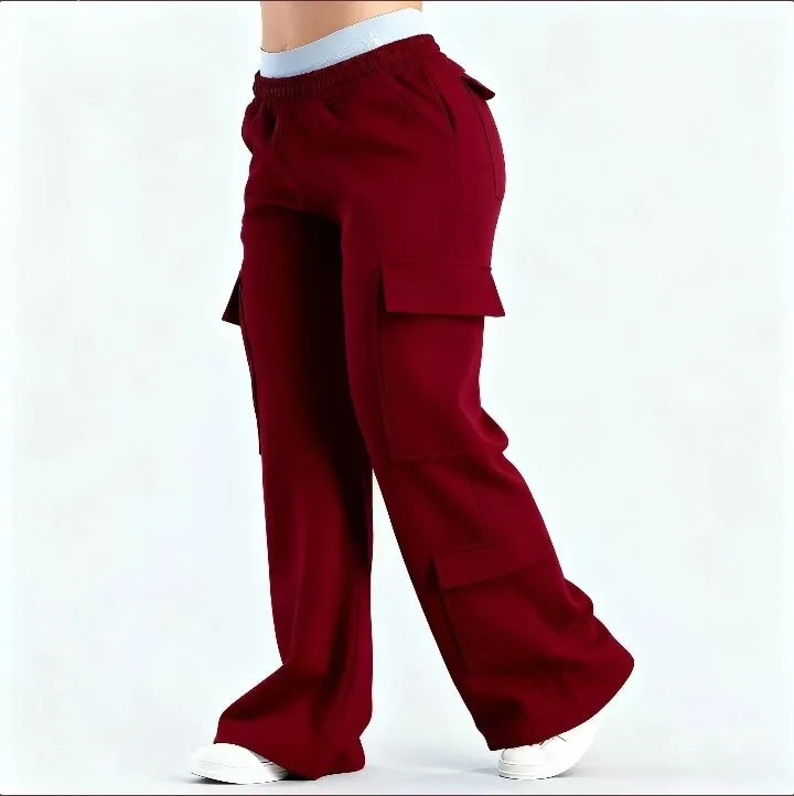 Pantalon Femme printemps été poche polyvalent déplacements décontracté personnalité Pantalon femmes droit décontracté couleur unie Pantalon Boutique Mélange Parfait