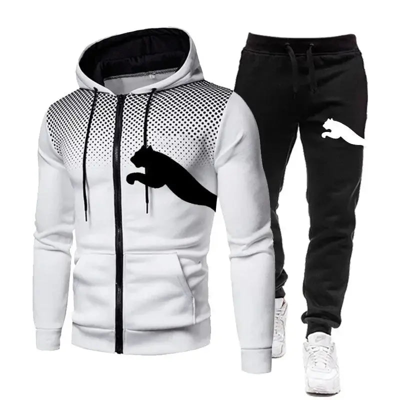 Veste à capuche et pantalon de jogging sportifs pour hommes, ensembles de sweats à capuche imbibés, vêtements de créateurs, mode automne et hiver, 2 pièces Boutique Mélange Parfait