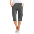 Capris en coton et lin pour femmes, pantalon court avec cordon de serrage, taille élastique, décontracté, culotte quotidienne, cinq demi-pantalon Boutique Mélange Parfait