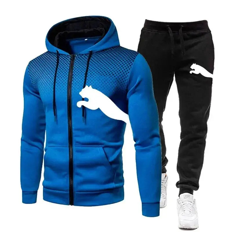 Veste à capuche et pantalon de jogging sportifs pour hommes, ensembles de sweats à capuche imbibés, vêtements de créateurs, mode automne et hiver, 2 pièces Boutique Mélange Parfait