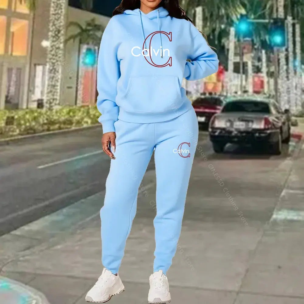 Ensemble de vêtements pour femmes, sweat-shirt et pantalon de survêtement, tenue complète, printemps automne, coupe ample, élégant, tendance, vêtements de créateur, ensemble pour femmes Boutique Mélange Parfait