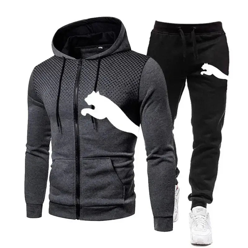 Veste à capuche et pantalon de jogging sportifs pour hommes, ensembles de sweats à capuche imbibés, vêtements de créateurs, mode automne et hiver, 2 pièces Boutique Mélange Parfait