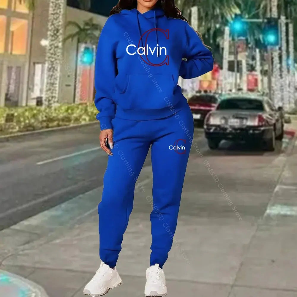 Ensemble de vêtements pour femmes, sweat-shirt et pantalon de survêtement, tenue complète, printemps automne, coupe ample, élégant, tendance, vêtements de créateur, ensemble pour femmes Boutique Mélange Parfait