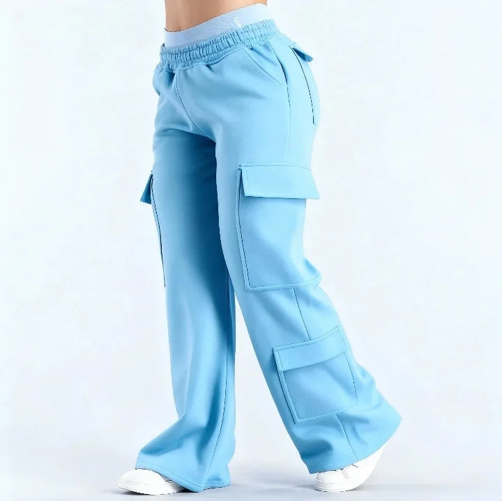 Pantalon Femme printemps été poche polyvalent déplacements décontracté personnalité Pantalon femmes droit décontracté couleur unie Pantalon Boutique Mélange Parfait