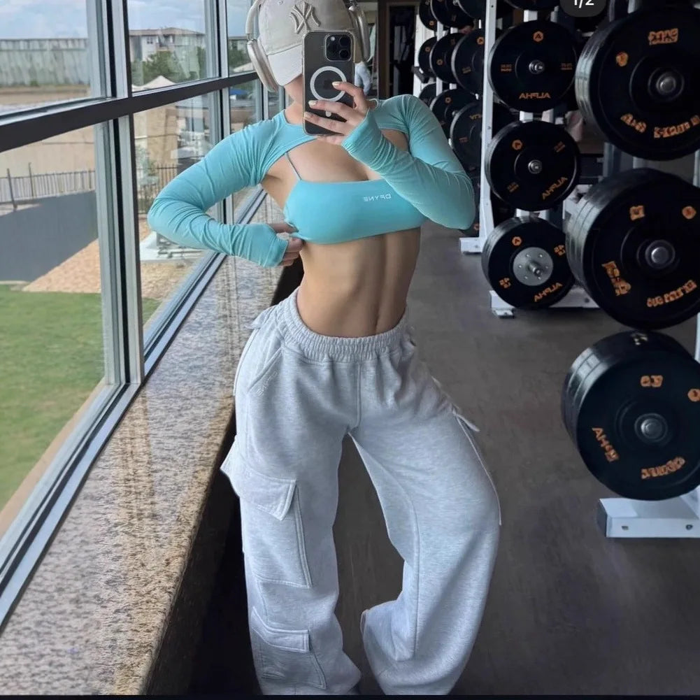 Pantalon Femme printemps été poche polyvalent déplacements décontracté personnalité Pantalon femmes droit décontracté couleur unie Pantalon Boutique Mélange Parfait