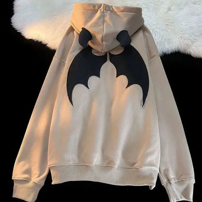 Sweat-shirt à capuche zippé unisexe style vintage Harajuku Hip Hop Streetwear Y2K Grunge esthétique Boutique Mélange Parfait