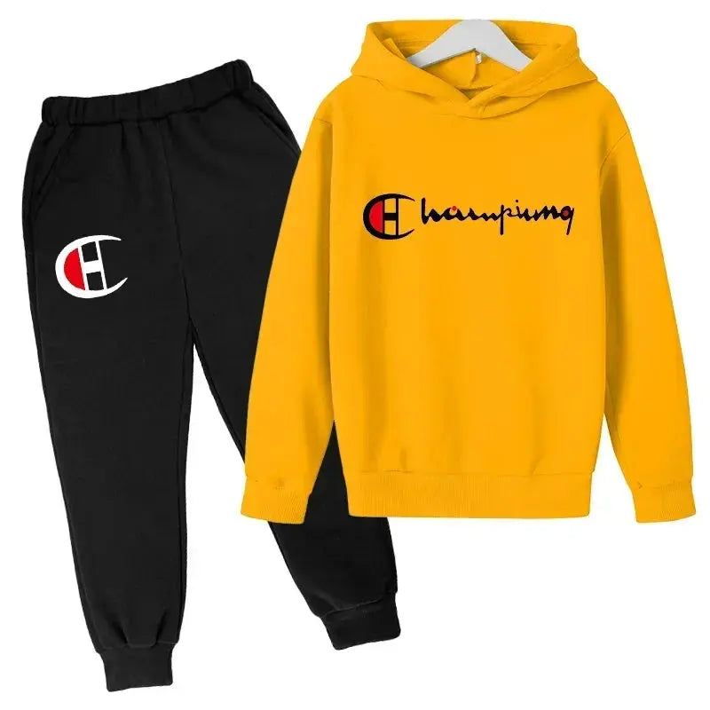 Ensembles de sweats à capuche et de pantalons pour adolescents, ensembles de vêtements pour enfants, vêtements d'automne/hiver pour filles et garçons - Boutique Mélange Parfait