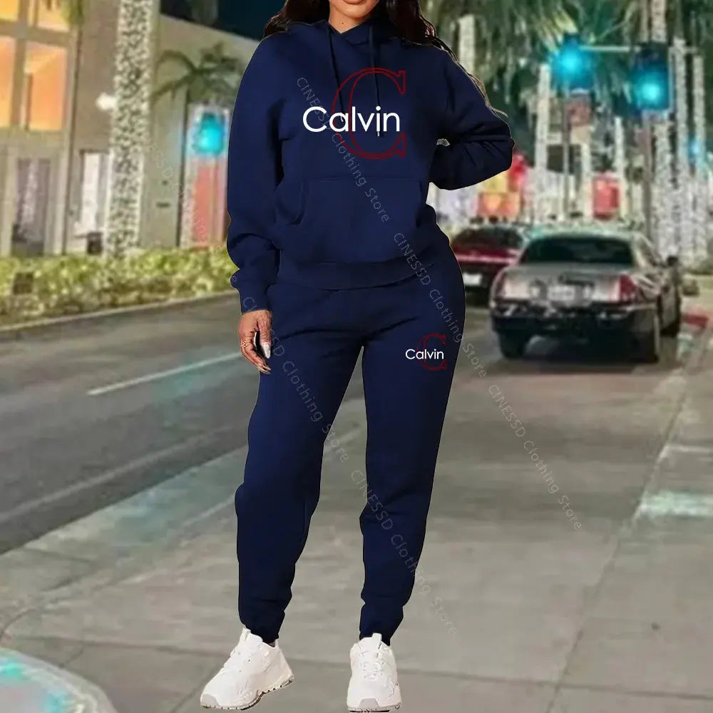 Ensemble de vêtements pour femmes, sweat-shirt et pantalon de survêtement, tenue complète, printemps automne, coupe ample, élégant, tendance, vêtements de créateur, ensemble pour femmes Boutique Mélange Parfait