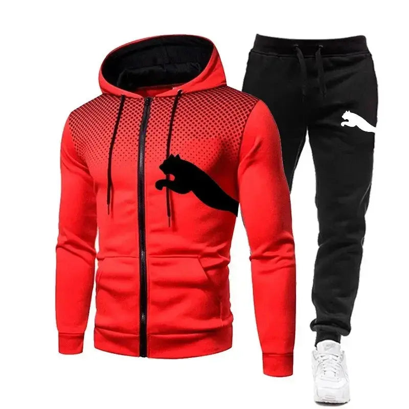 Veste à capuche et pantalon de jogging sportifs pour hommes, ensembles de sweats à capuche imbibés, vêtements de créateurs, mode automne et hiver, 2 pièces Boutique Mélange Parfait