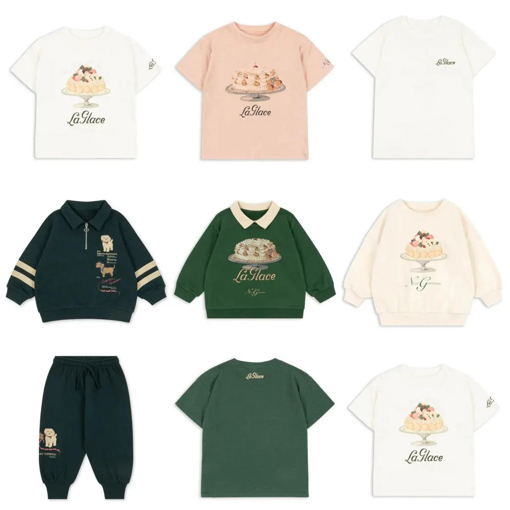 Sweat à capuche mère enfants 2025 nouveau automne hiver bébé garçons filles dessin animé t-shirts sweats à capuche pantalons vêtements pour enfants coréens - Boutique Mélange Parfait