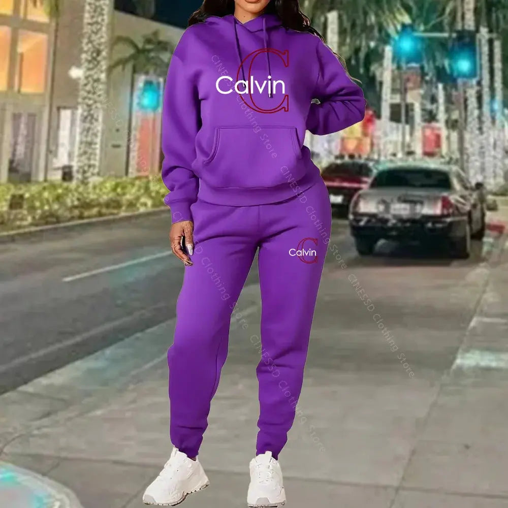 Ensemble de vêtements pour femmes, sweat-shirt et pantalon de survêtement, tenue complète, printemps automne, coupe ample, élégant, tendance, vêtements de créateur, ensemble pour femmes Boutique Mélange Parfait