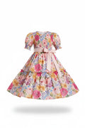 Rainbow Floral Dress — Girls 2-10 years - Boutique Mélange Parfait